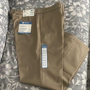Haggar Khaki Straight-Fit No Iron Chinos
